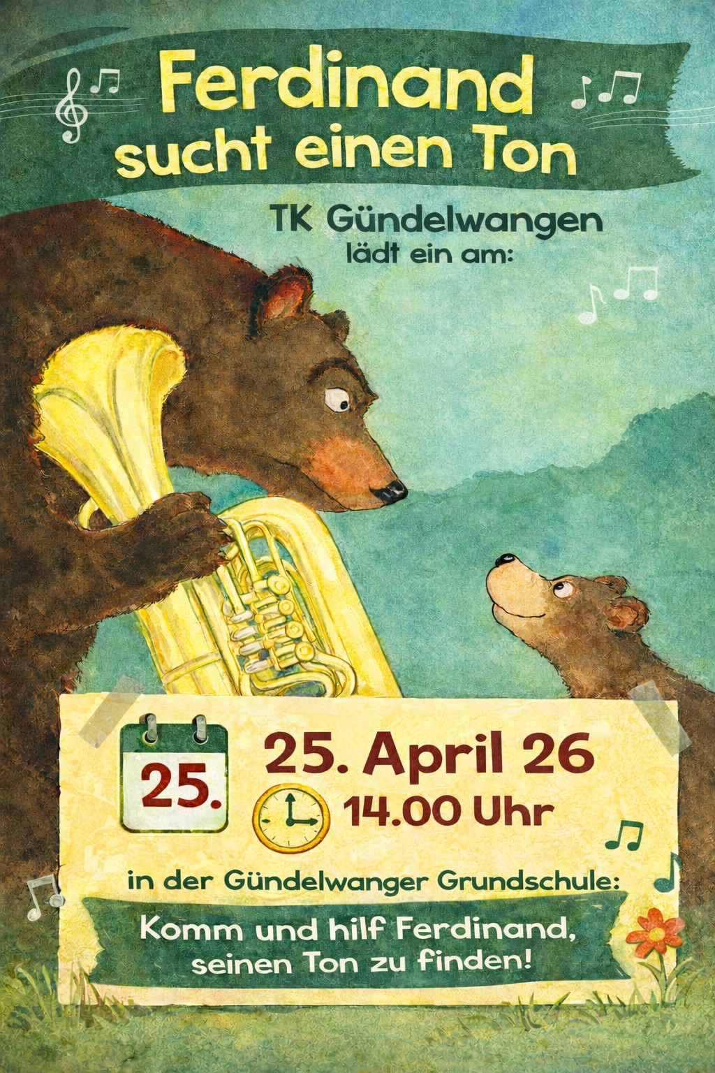 Ferdinand sucht einen Ton
